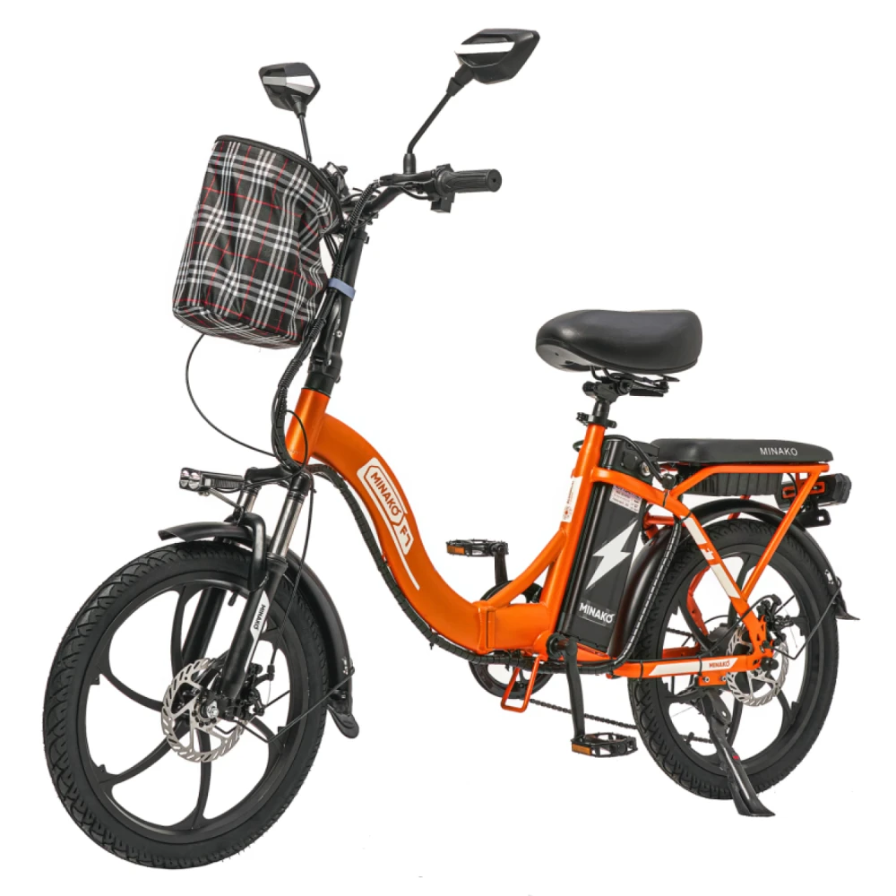Электровелосипед Minako F7 оранжевый